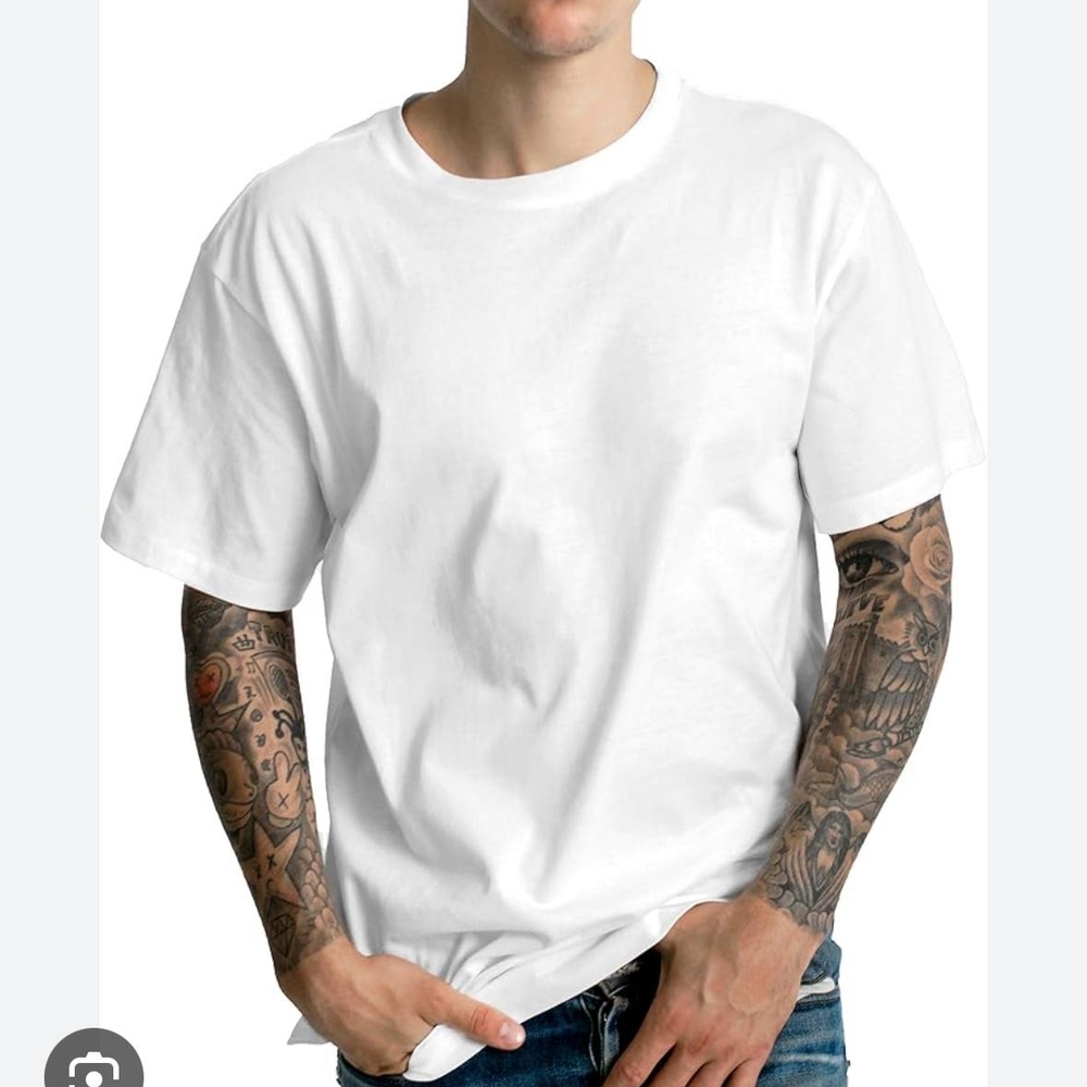 Hanes X Karla Classic White Short Sleeve Tee for Men